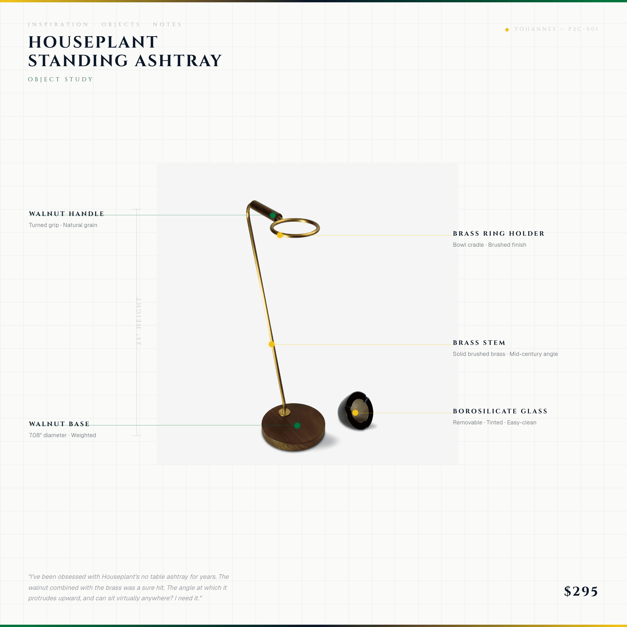 Houseplant Standing Ashtray